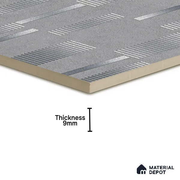 Highlighter Tiles  Tile TL 07251 E Plana 8015 GLM (Silver) 1 ft x 1 ft Ceramic Matte Finish - 9 mm  | 2 mm Spacer is Mandatory (Sample)